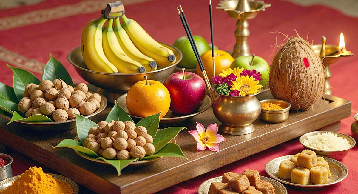 Puja samagri for Bengali rituals and ceremonies